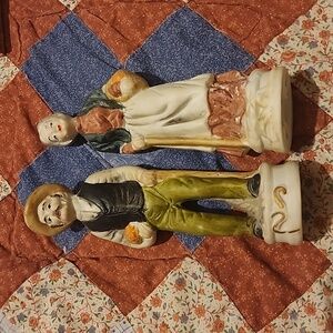 Vintage Elderly Couple Porcelain Figurines